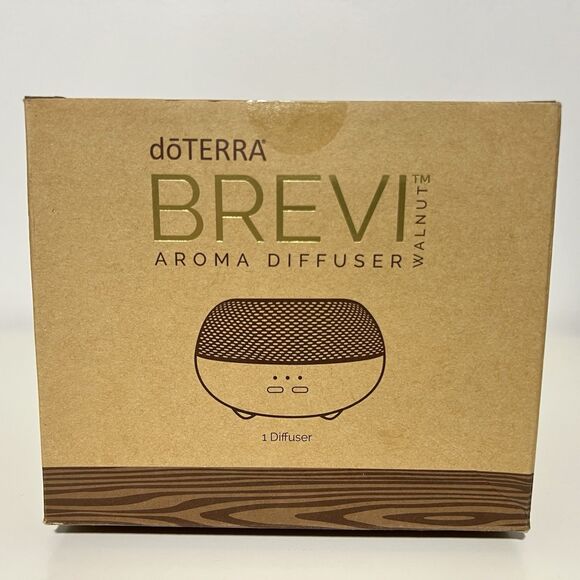 Doterra Brevi Aroma Walnut Ultrasonic Essential Oil Diffuser New In Box - Picture 1 of 5